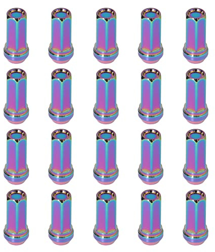 Leapiture Lug Nuts M12x1.5 Rosca 17 mm Hex 48 mm Longitud Alta dureza Universal Lug Nuts Rueda Accesorios(Vistoso)