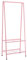 Youyijia Kleiderständer Metall Kleiderstange 60 cm x 151 cm Kleiner Garderobenständer für Schlafzimmer mit Schuhablage Kleiderstange mit Zwei Regalen Kleiderstangen für Kleidung (Rosa)