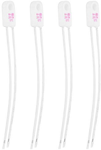 4 Fusibles Térmicos de Cerámica, Fusibles Térmicos Cuadrados para Transformadores de Motor, Electrodomésticos de la Industria Eléctrica, 250 V, 15 A, 125 ℃