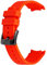 YISIWERA Bracelet de Montre Silicone Caoutchouc 20mm 22mm, Noir Blanc Orange Bleu Verten Gris Rouge Rouge Extrémité Incurvé Non Lacunes Bracelet pour Homme Femme, Boucle en Acier Inoxydable Brossé