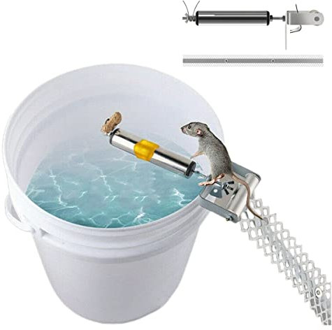 OSMARI Piège à souris - Seau de capture et de libération - Rouleau rotatif pour souris, rats, rongeurs - Réinitialisation automatique sans danger pour l'extérieur et l'intérieur