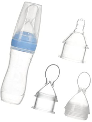 3 Pièces De Cuillère De Riz Alimentaire Mangeoire Pour Bébé Cuillère Dalimentation En Silicone Cuillère à Presser En Silicone Cuillère Tout-petit Biberon