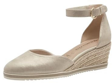 Tamaris Escarpins femme à talon compensé cuir beige 36 EU
