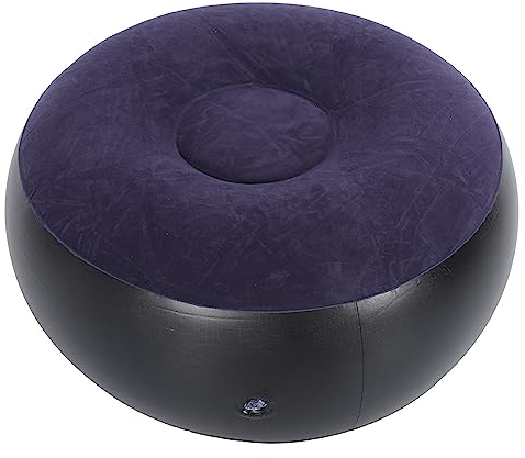 ViaGasaFamido Aufblasbarer Stuhl, Beflockter Hocker für PVC-Beflockung, Runder Hocker, FußHocker, Hocker, Fußstütze, Reisestuhl, Sitz, Toilettenhocker für Hocker, Badezimmerstühle