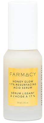 Farmacy Gesichts-Exfoliator Serum – Honey Glow 17% AHA + BHA Liquid Peeling mit Salicylsäure – Resurfacing-Pflege zur Porenverfeinerung + glatterer Textur – hydratisiert für strahlenden Glow (30 ml)