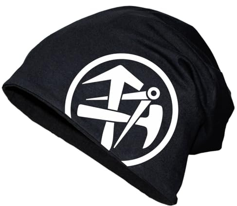 Spaß Kostet Herren Long Beanie Dachdecker Logo Größe XS bis XXL