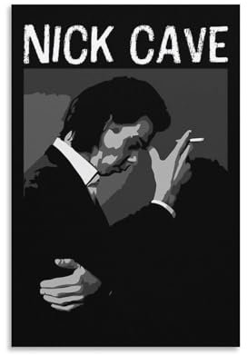 TINCHEW Poster mit Hommage an Nick Cave auf Tapisserie, Schriftrolle, Wandkunst, Bild, Familiendekoration, Schlafzimmer, dekorativer Wandteppich, 30 x 45 cm