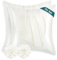 RUIKASI Satin Kissenbezug 80x80 Weiß - 2er Set weicher Kopfkissenbezug Weiss wie Seidenkissenbezug 80x80cm für Haar und Haut mit 2 Haargummis, Bessere Pflege als Silk Pillow Case Pillow Cover