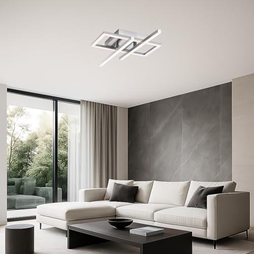 MeLiTec LED Deckenleuchte D133, schwenkbare Arme, nickel-matt Oberfläche Nickel-matt