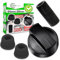 Juego de 4 Mandos Giratorios para Cocina de Gas y Adaptadores para Ejes Ocultos y Altos de Ø 6 mm y Ø 8 mm - Color Negro - Garantía de 5 Años - ONIX TECH