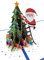 scicent Karte Weihnachten 3D Pop Up Karte Tannenbaum Frohe Weihnachten Weihnachtskarte Weihnachtsmann Karte Weihnachten Grußkarte mit Umschlag - 20825