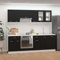 Xichuzi Juego de Muebles de Cocina 8 Piezas, Mueble Fregadero Cocina, Encimera Cocina, Cocinas Completas, Muebles De Cocina por Modulos, aglomerado Negro