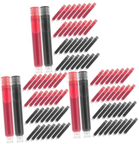 OSALADI 300piezas Recambios De Tinta Para Estilográficas De Tinta Para Reemplazos De Para y Compatible Negras Azules y