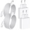 Chargeur Rapide iPhone 14 13 Pro Max, 4-Pack [Certifié MFi] Chargeur Mural USB C PD 20W avec câble de Charge Rapide USB C vers Lightning de 2 mètres Compatible avec iPhone 14 13 12 11 Pro Max XS XR X