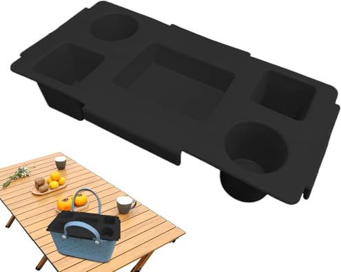 BommFu Portabicchieri da Borsa - Pratico Vassoio Portabicchieri,Organizzatore Impermeabile Stabile Multiuso per Donne Uomini Picnic Campeggio Viaggi