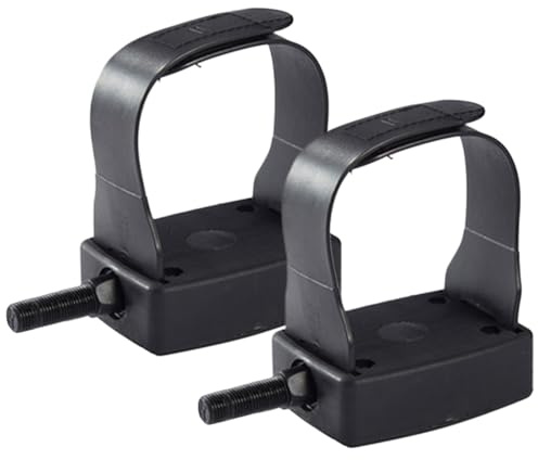 Magnetische Heimtrainer Pedale - 9/16 1/2 Zoll rutschfeste Fahrradpedale mit Gurten, langlebige Pedale im 2er Set, stabile Konstruktion für sicheres Treten | Zubehör für Fitnessbike Heimstudio Liegera
