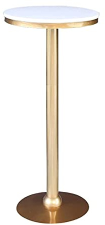 DGDHHSFJDJ 21,7-Zoll-Marmor-Stehtisch mit Marmorplatte und Metallfuß, einfach zu montieren, geeignet für Wohnzimmer, Café, Bistro, Höhe 75 cm, 95 cm, 105 cm
