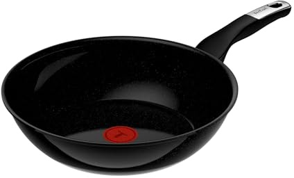 Tefal Explore On Keramikwokpfanne 28 cm, kratzfest | langlebige keramische Antihaftversiegelung, Thermo-Signal Temperaturanzeiger, tiefe Form, G2141902