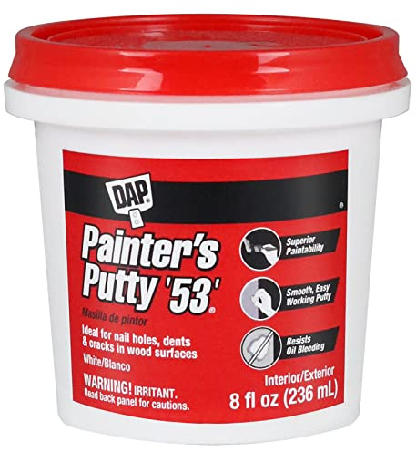 DAP 7079812240 Painters Putty Hp Raw Building Material, White, 1/2 Pint