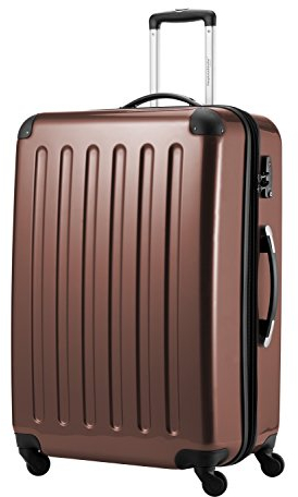 HAUPTSTADTKOFFER - Alex - Valise à coque dure Marron Brillant, TSA, 75 cm, 119 litres