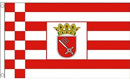 AZ FLAG - Flagge Bremen - 150x90 cm - Bremen Fahne 100% Polyester mit Messing-Ösen - 110g