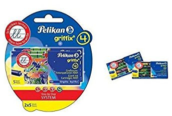Pelikan 4001 Griffix Großraum-Tintenpatronen 6 x 5 Stück 3 Blisterpackungen im Sparpack (3, königsblau)