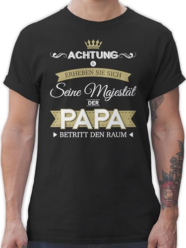 T-Shirt Herren - Seine Majestät der Papa - 3XL - Schwarz - t Shirt Vater Vatertagsgeschenk Tshirt Vatertag Bester Shirts fatertagsgeschenk Vatertagsgeschenke väter ihre t-Shirts