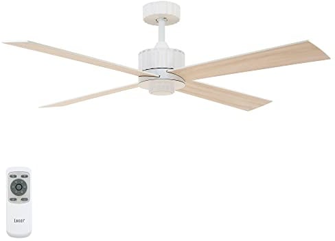 LUCCI AIR Beacon Deckenventilator Newport, Ventilator inkl. Fernbedienung, Deckenlüfter mit leichten Wendeflügeln, Ø 137 cm, Weiß