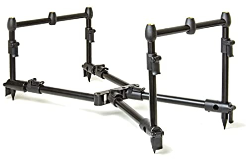 Saber - LowPro Compact Pod – Mattschwarzes Finish – Angelrutenhalter – Angelrutenhalter & Tragetasche – Angelausrüstung – Ultra kompakt – voll verstellbare Kapselablage