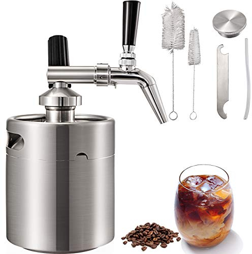 VEVOR Cafetière à Piston Acier Inoxydable 2L Cold Brew Coffee Maker