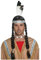 PAPSTAR Perücke Herren Indianer mit Stirnband und zwei geflochtenen Zöpfen, Sioux, schwarz