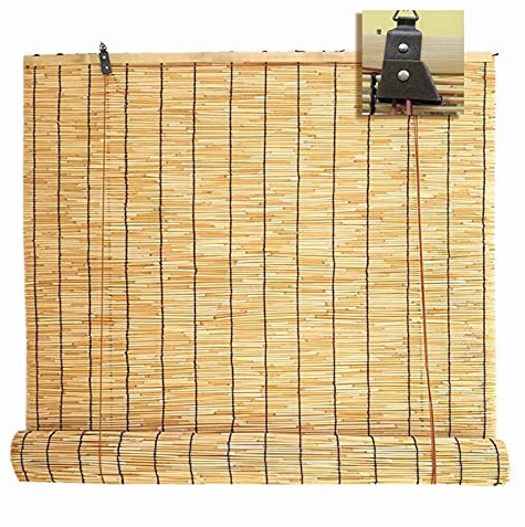 Suwooy Outdoor Reed Curtain,natural Decorative Bamboo Roller Blinds,sun Roll Up Shade,hand-woven Straw Blinds,various Sizes,width 70cm 145cm 110cm 120cm 150cm,W×H-70x180cm/28x71in