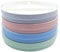 Elk and Friends Kids 6.7” Porcelain White Divided Plates with Silicone Sleeves | Suitable for Babies/Toddlers | Microwave & Dishwasher Safe | Non Slip Dinnerware | Snack Dishes | 4 Pack