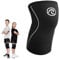 Rehband Vendaje de rodilla para niños de neopreno de 5 mm, soporte estabilizador de rodilla para niños y niñas, se estabiliza durante los deportes, Color:Negro, Talla:M