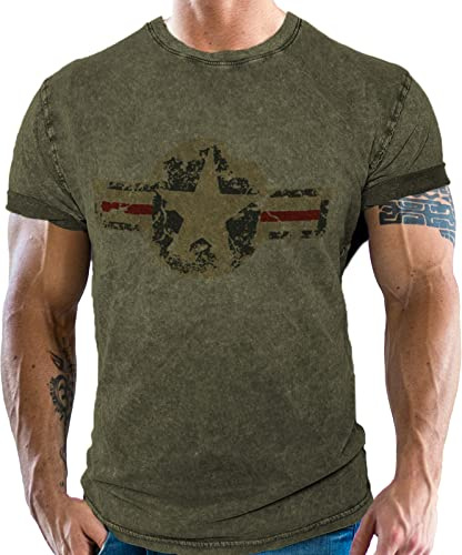 Herren T-Shirt für den US-Army Fan: Used Look USAF Logo