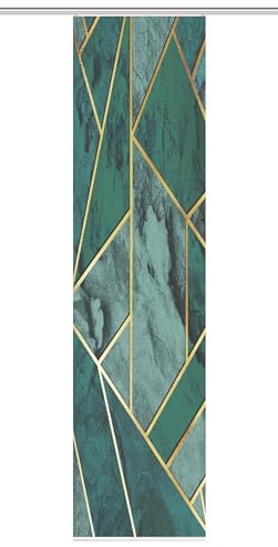 HOME in green 84058 | SIGNUM Schiebegardine recyceltes Polyester Bambusoptik 245x60