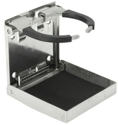 Lot de 2 porte-gobelets pliables en acier inoxydable pour camping-car, bateau, 55-75 mm