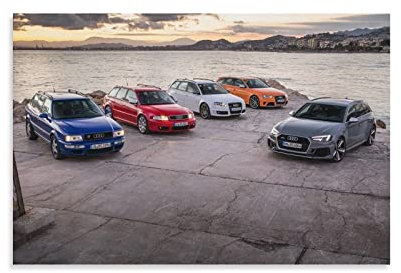 Supercar Poster The Best Audi RS4 in History, dekoratives Gemälde, Leinwand, Wandposter und Kunstbild, moderner Familien-Schlafzimmer, Dekoration, Poster, 60 x 90 cm