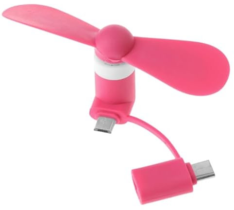 Diarypiece Mini ventilateur 2 en 1 de type C Micro USB pour téléphones portables Type-C USB -C pour téléphones portables Ventilateurs de refroidissement de téléphone portable