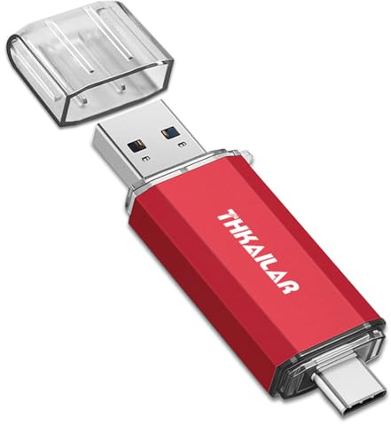 Thkailar Clé USB C 1 To pour MacBook et téléphones Android, clé USB A et USB C pour PC, ordinateur portable, stockage externe portable pour photos, vidéos et musique