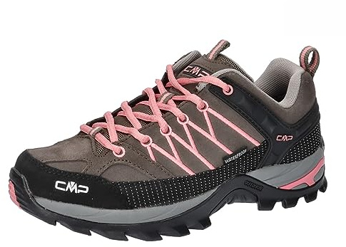 CMP Rigel Low Wmn Trekking Shoes Wp Damen Wanderschuhe, Braun Pfirsichrosa Fango Pesca, 37 EU