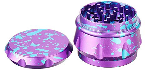 Accrol Multi Color Pollen Grinder Crusher Herb Gras Mühle Kitchen Grinder, für Kaffee, Spice, Kräuter, Gewürze, Herb, Pollen Gewürze (Color : Lila)