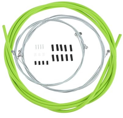 SURIEEN Universal Inner Brake Cable Housing Kit with Bike Cable Ends for Mountain and Road Bikes (Green)