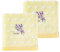 YiLUOMO Handtuch-Set, gepunktet, superweich, 100 % Baumwolle, Musselin und Frottee, sehr saugfähig, Lavendel, bestickt, dekorativ, für Badezimmer, 33 x 73 cm, Gelb und Weiß, 2 Stück