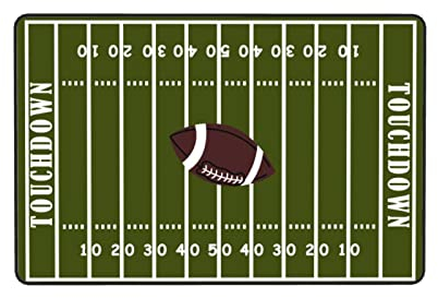 Sports AreaRug Fußmatte im Retro-Stil, American Football-Feld und Rugby, rutschfeste Fußmatte, Wohnzimmer, Esszimmer, Schlafsaal, Schlafzimmer, Dekoration, Teppich, 50,8 x 81,3 cm