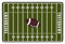 Sports AreaRug Fußmatte im Retro-Stil, American Football-Feld und Rugby, rutschfeste Fußmatte, Wohnzimmer, Esszimmer, Schlafsaal, Schlafzimmer, Dekoration, Teppich, 50,8 x 81,3 cm