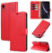 STAWLKA Case for iPhone XR, Premium PU Leather Flip Magnetic Buckle Wallet Case Kickstand Blocking RFID Shockproof Protective Phone Cover for iPhone XR - Red