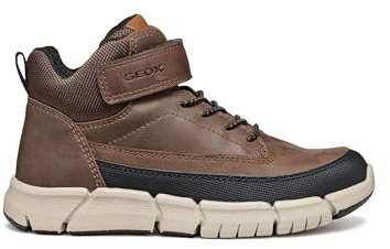 Geox J Flexyper Boy A Bottines à la Cheville, Marron foncé, 40 EU