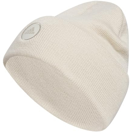 adidas Damen Beanie, weit gefaltet, hohe Passform, warm, doppellagig, Manschetten-Stil für den Winter und kaltes Wetter, Aluminiumoxid-Beige/Wonder Beige, Einheitsgröße, Alumina Beige/Wonder Beige,