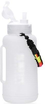 Water Bottle Bouteilles d'eau de sport réutilisables, tasse de sport en plein air, Thermos en plastique transparent de 70oz avec marqueur de temps for la salle de sport, le bureau et le cyclisme Boute